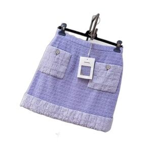 Chanel purple mini skirt